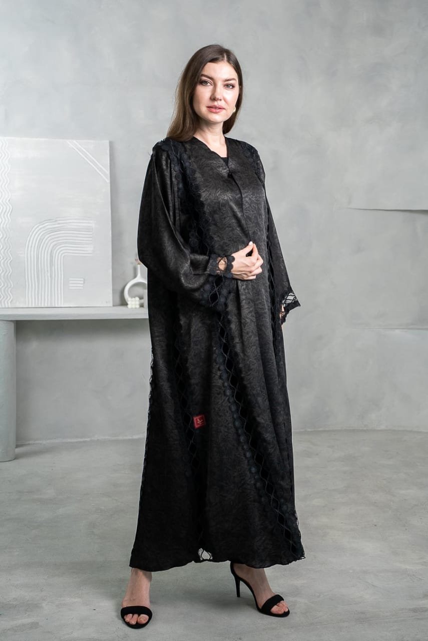 abaya with lace details
